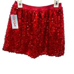 Cat & Jack skirt girls red sequin skirt New Size